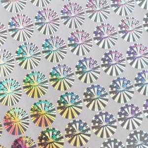 Quality 2D / 3D Laser Silver Holographic Sticker Anti Counterfeit Scratch Off OEM Adhesive wholesale