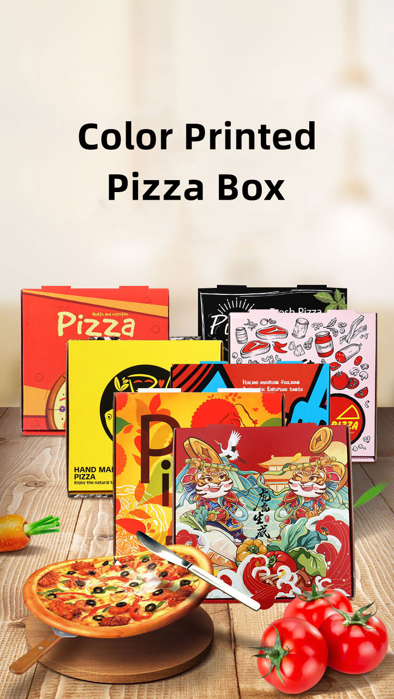 OEM Biodegradable Takeaway Pizza Boxes CMYK 4 Color Offest Printing