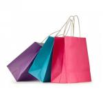 Biodegradable Printed Kraft Paper Bags Plastic / Water Resistant Coatings