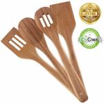 Eco Friendly Bamboo Kitchen Supplies 4 Piece Non Scratch Bamboo Utensil Set
