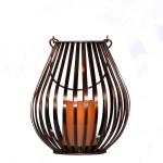 Bronze Painted 260mm Hurricane Lights Candle Holders / Metal Candle Holder