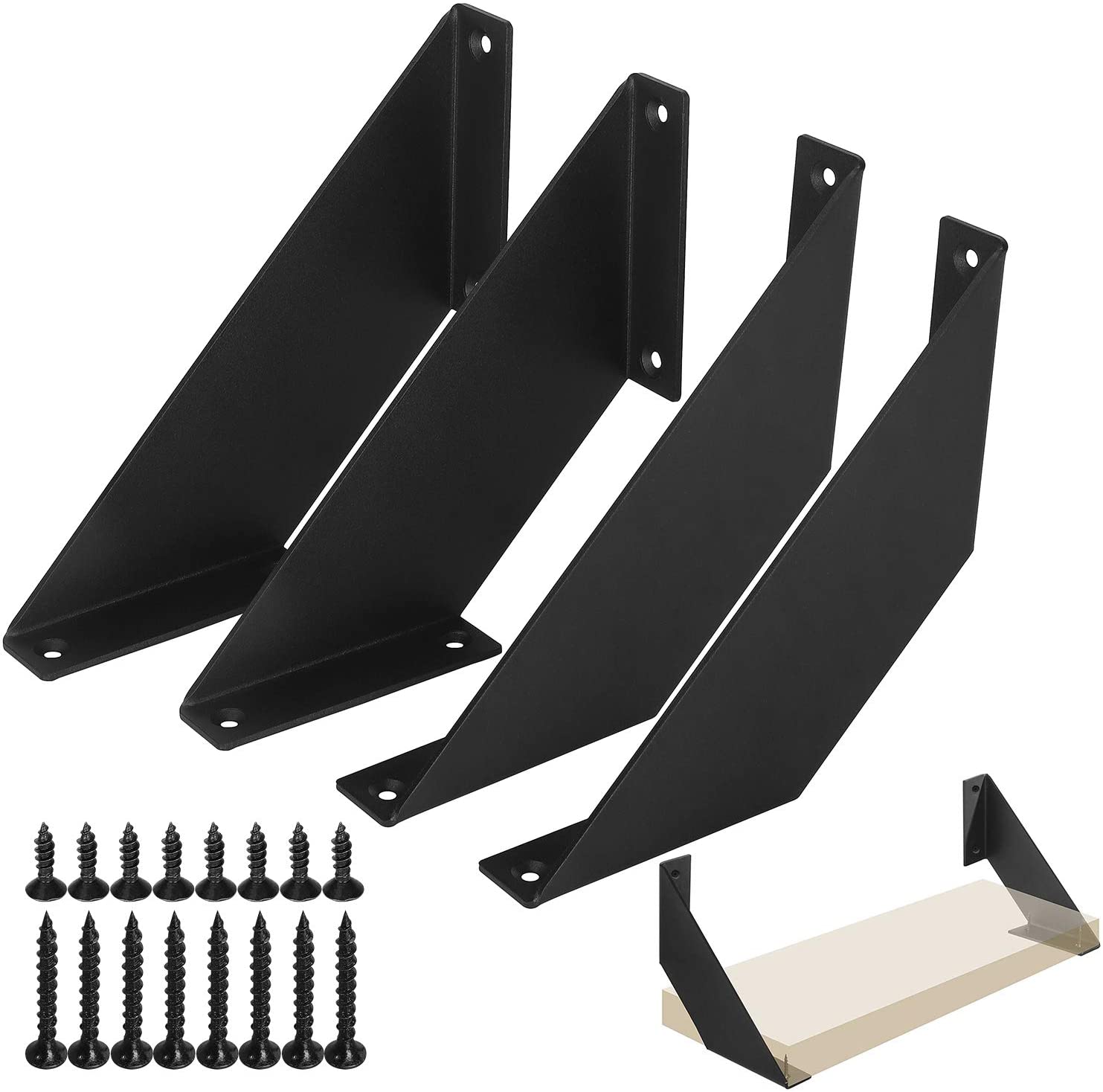 Powder Coated Heavy Duty Galvanised Shelf Brackets Angle Metal Console Shelf Bracket