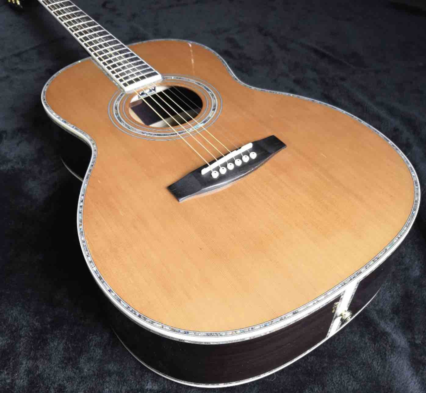 39 inch 00045 Acoustic guitar abalone with Super luxury acoustic guitar with pickup 301 FREE SHIPPING