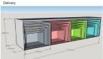 Railway Steel Mini Shipping Container 7ft For Storage Transportion Cargo