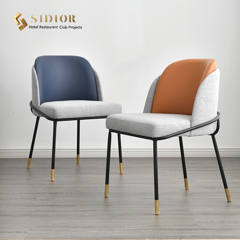 Restaurant Custom Upholstered Dining Chairs 78cm Height Environment Protection