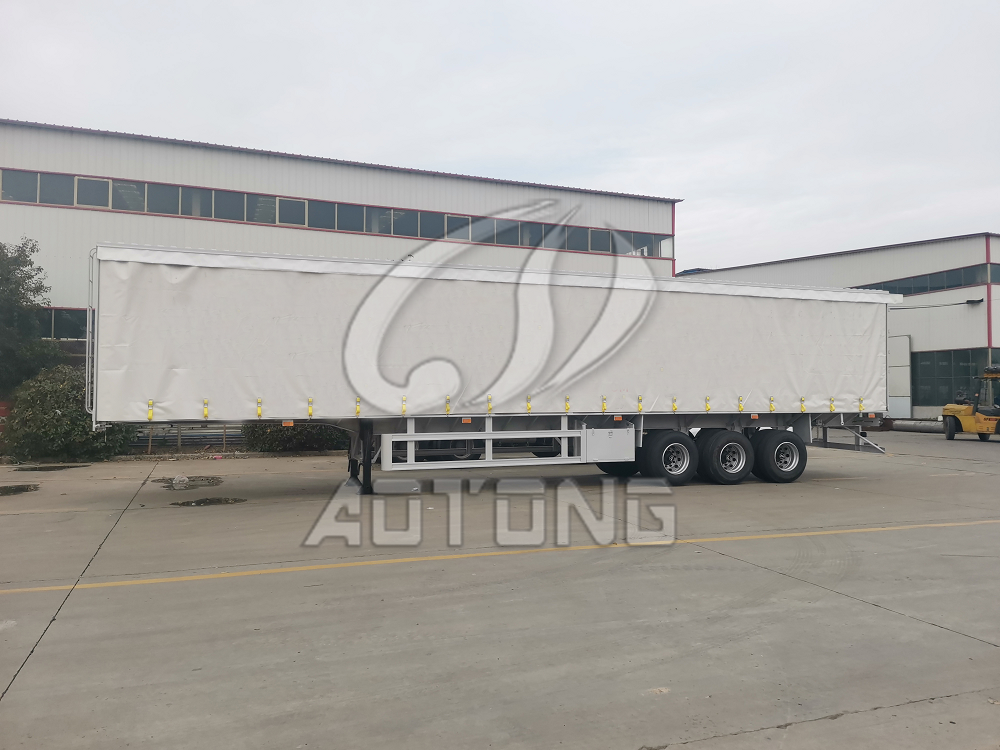 Max Payload 25001-30000 kg Tri-axle Canvas Cover Enclosed Cargo Box Trailer for Russia