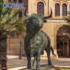 Quality Outdoor decorative metal animal life size cast bison Bronze sculpture wholesale