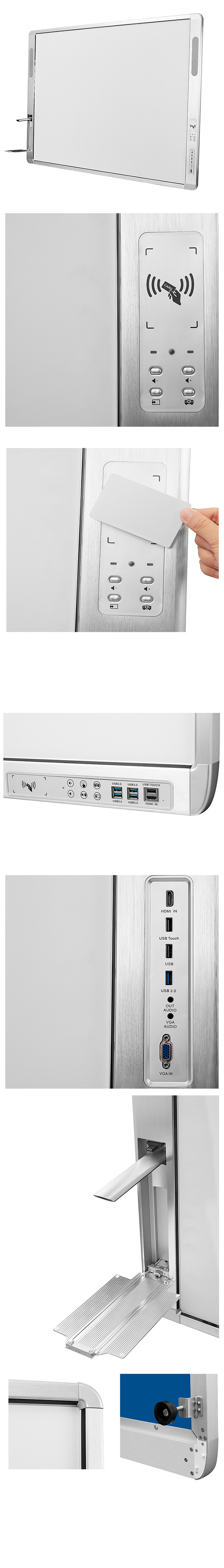 96in Multimedia Smart All In One Interactive Whiteboard Aluminum Frame School