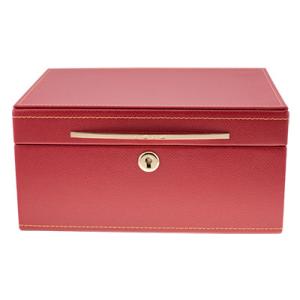 Quality PU leather jewelry storage cheap packaging travel portable jewelry box thin jewelry box wholesale