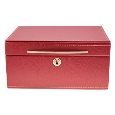 PU leather jewelry storage cheap packaging travel portable jewelry box thin
