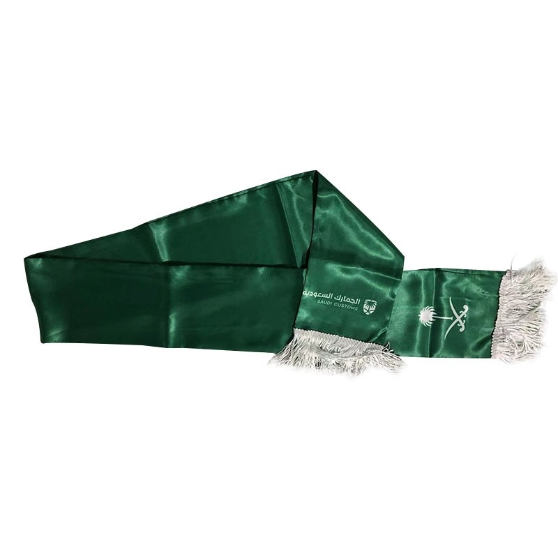 Yaoyang Pantone Flag Print Scarf Custom Logo Polyester Material