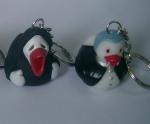 Vampire Halloween Rubber Mini Duck Keychain Bloodsucker Design Promotional Gift