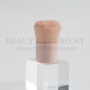 Quality Flower Hair Plastic Handle Fluffy Foundation Makeup Brush Flat 25mm Diameter wholesale