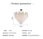 Modern chandeliers for living room glass round art décor leaf chandelier(WH-MI