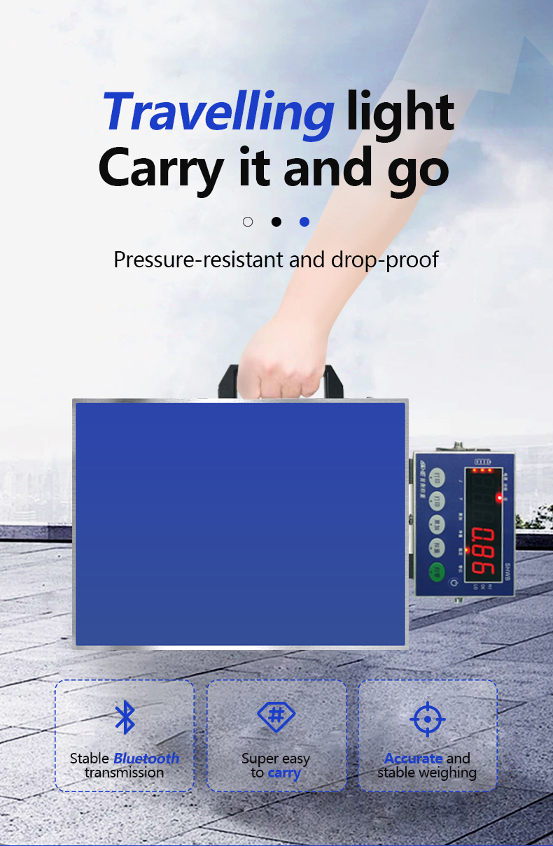 Bluetooth Portable Industrial Weighing Scale with 300*400mm Platform and 150KG Capacity