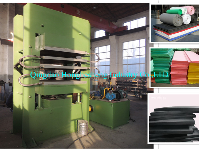 EVA Yoga Mat Foaming Press Machine Hydraulic Rubber Hot Vulcanizing Press