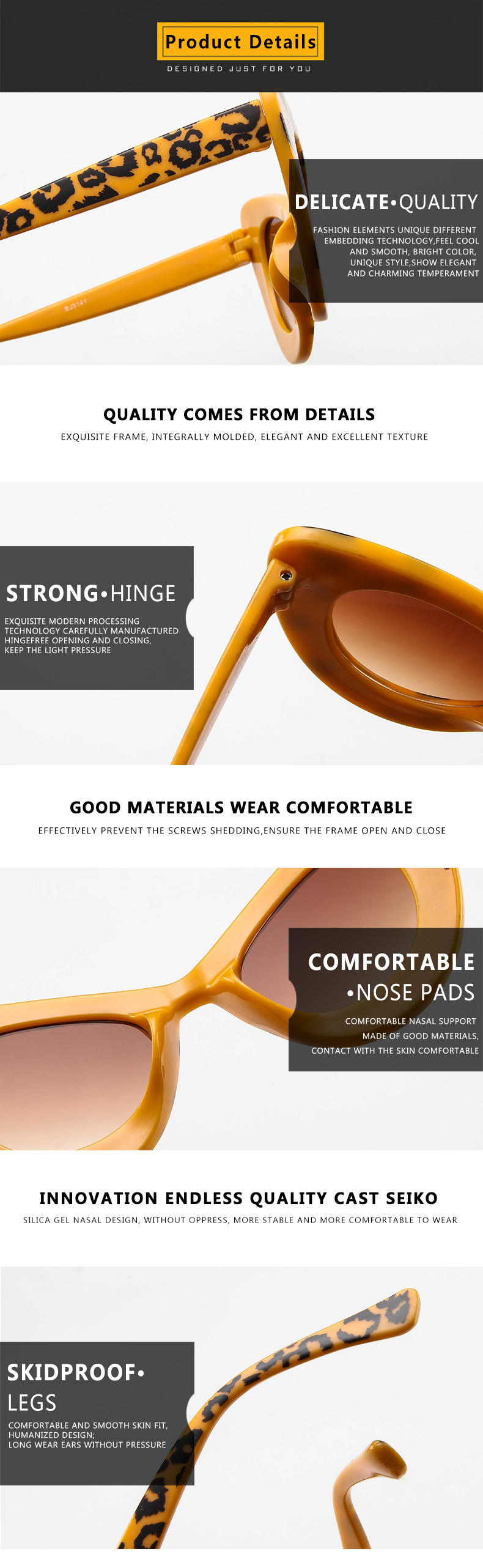 Popular Design 144MM Extra Large Cat Eye Glasses Extra Wide Sunglasses For Big Heads