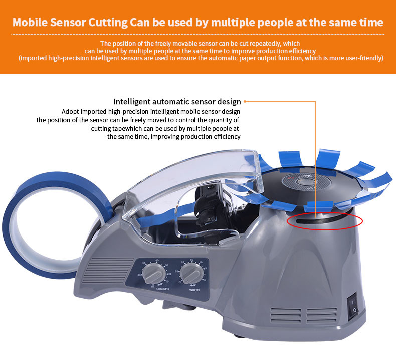 Auto Turntable Tape Dispenser Zcut 870 25mm Width ABS Material