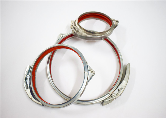 High Sealing Ability Quick Release Pipe Clamp Circle Shape Deepdrawing Thickness 1 ~1.2mm