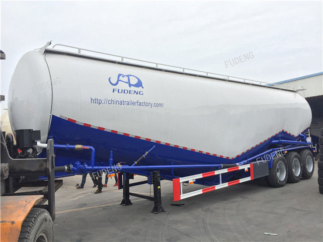 80 Tons Bulk Cement Tanker Trailer Mobile Horizontal Cement Fly Ash Silo Semi Trailer