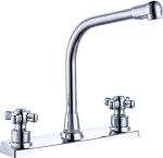 Centerset 2 Handle Standard Kitchen Faucet 360 Degree Swivel