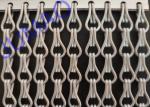 Matte Silver Metal Chain Curtain And Divider , Dramatic Metal Chain Room Divider
