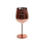 Etched 304 Stainless Steel Wine Goblets With Copper Plated LFGB