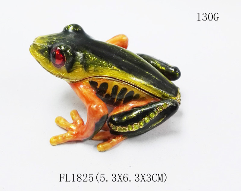 Bejeweled Big Belly Frog Jewelry Trinket Box Bejeweled Frog Jewelry Box Green Frog Trinket Box Decorative Frog Jewelry