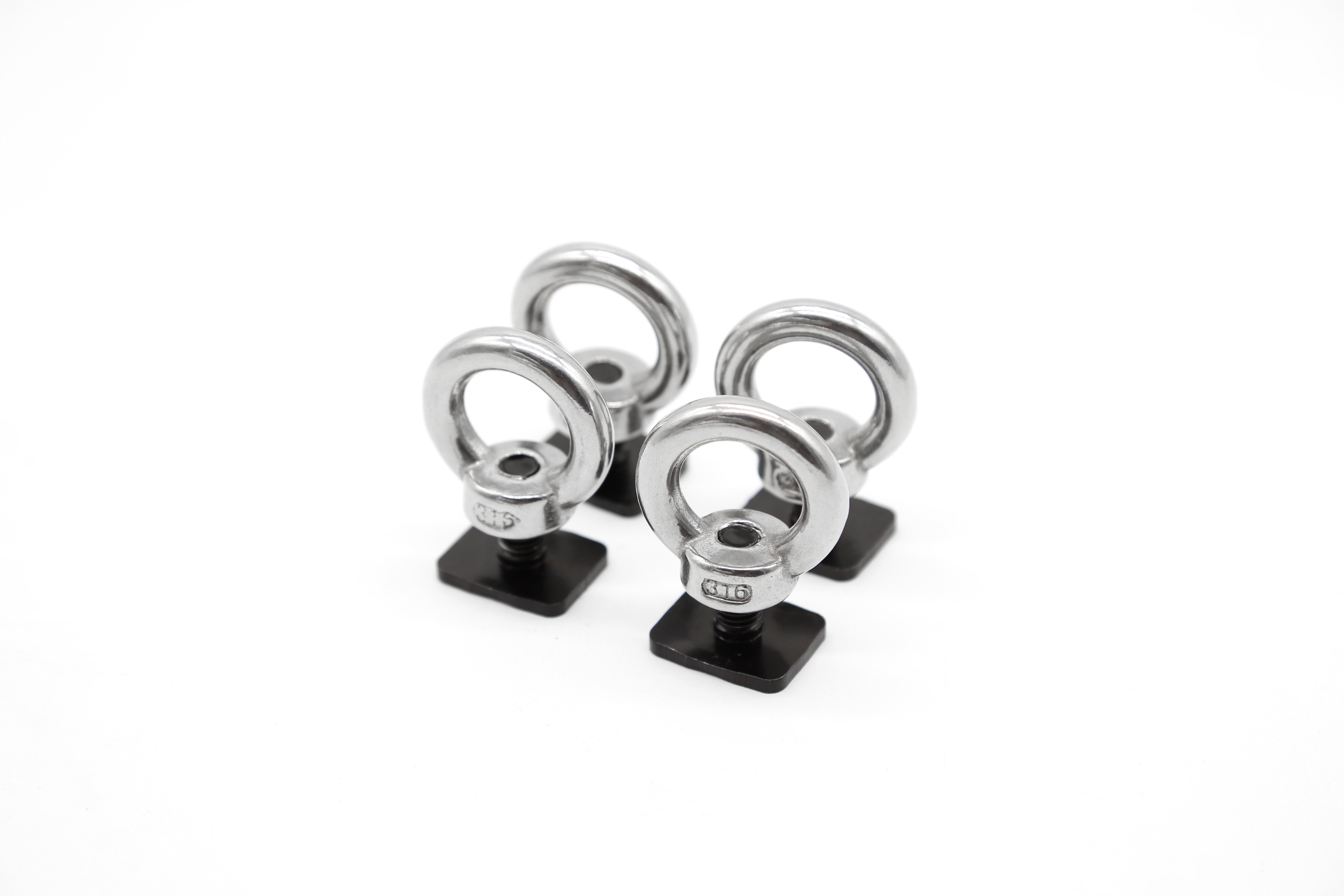 Universal Black Stainless Steel Eye Bolt Eye Nut For 4x4 Luggage Roof Rack