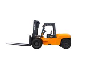 Quality JAC 10 Ton Diesel Forklift , Large Capacity Counterbalance Forklifts , Heavy Equipment Forklift , Red Or Orange Color wholesale