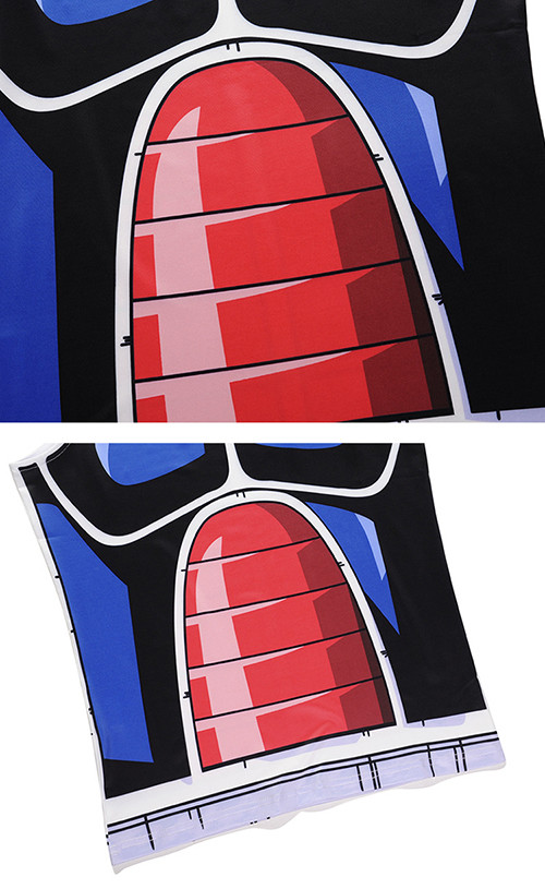 Colorful Cartoon Sleeveless Custom Anime T Shirts Sublimation Printing