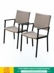 Aluminium Frame Terrace Furniture Waterproof Rattan Chair Set For Outdoor Dining