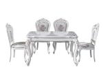 80cmx130cmx75cm White Marble Top Dining Table