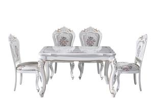 Quality 80cmx130cmx75cm White Marble Top Dining Table wholesale