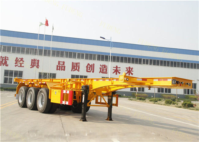 2 / 3 Axle Skeletal Semi Trailer , 40 Ton 20ft 40ft Skeletal Trailer