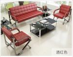 Commercial Waiting Area Furniture Set with Modern Simple Leather Sofa and Coffee