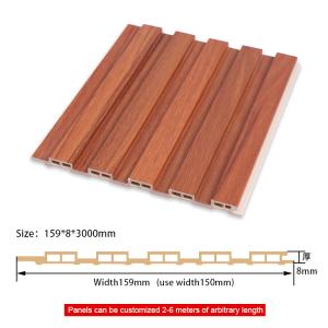 Quality Bamboo Charcoal Thermoplastics WPC Wood Slat Panel 1220*2440*5mm wholesale