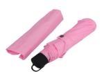 Metal Shaft Lady Pink 3 Foldable Umbrella Fiberglass Frame 21 Inch 8 Ribs