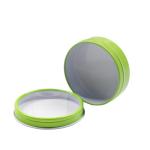 0.28mm 0.3mm Thick Shallow Tin Can Containers Round Window Slip Lid Tin