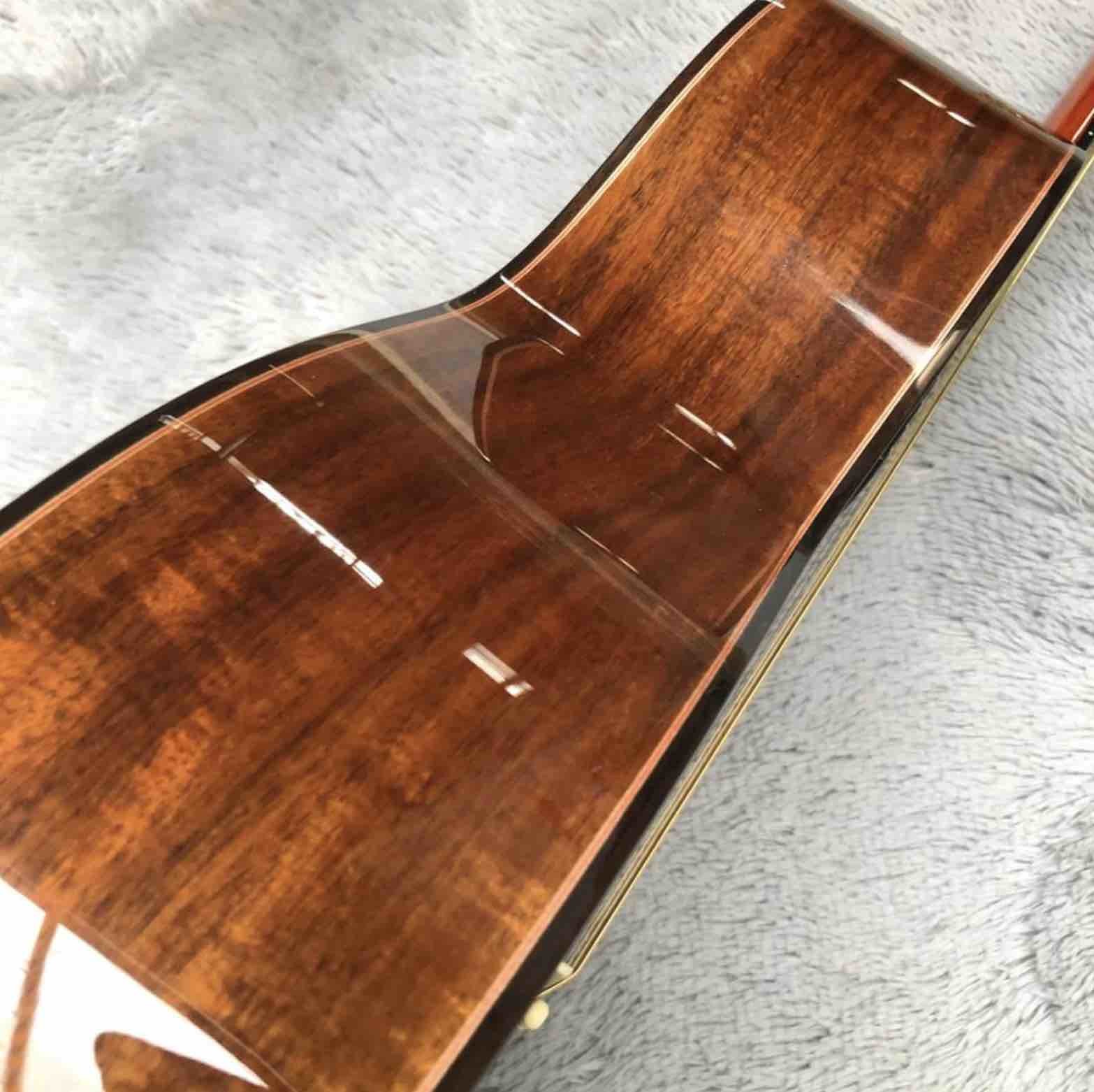 Ebony Fingerboard Abalone Binding Cutaway KOA Wood 916K Acoustic Electric Guitar