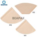 V Shape Wood Pulp Coffee Paper Filter Gravure Printing