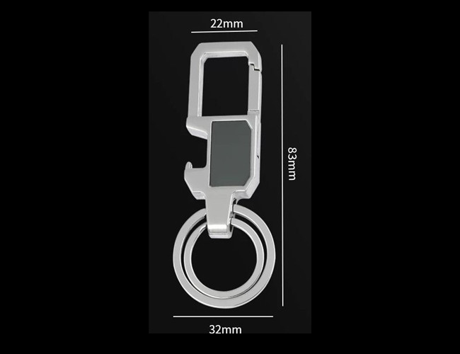 Multifunction Silver Metal Key Holder Keyring Bottle Opener