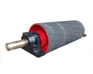 Quality Diamond Rubber Lagged Drum Pulley Belt Conveyor Head Pulley For Anti Slip Performance wholesale