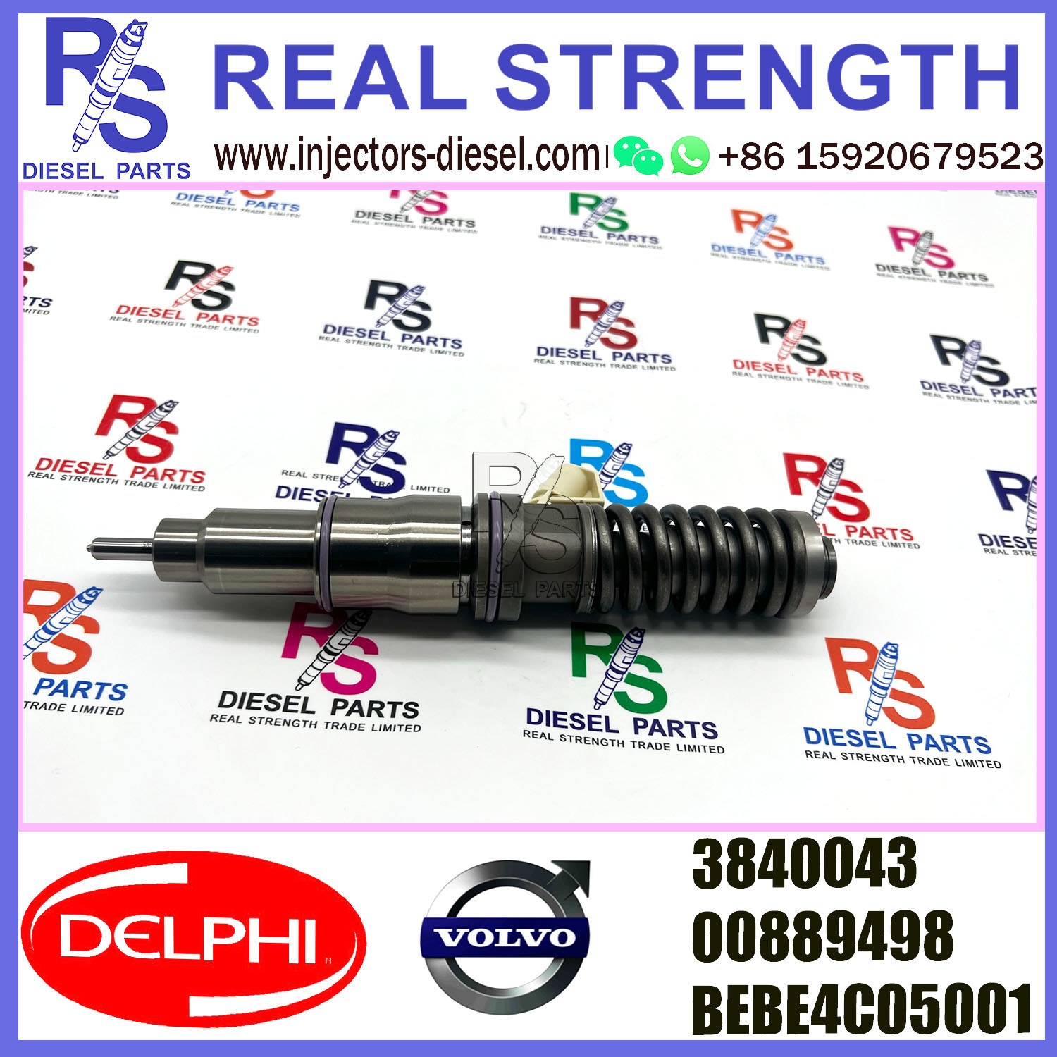 DELPHI 2pin injector 889498 00889498 BEBE4C07001 Diesel pump Injector V-O-L-V 889498 BEBE4C05001 E1 for 9.0 LITRE MARINE