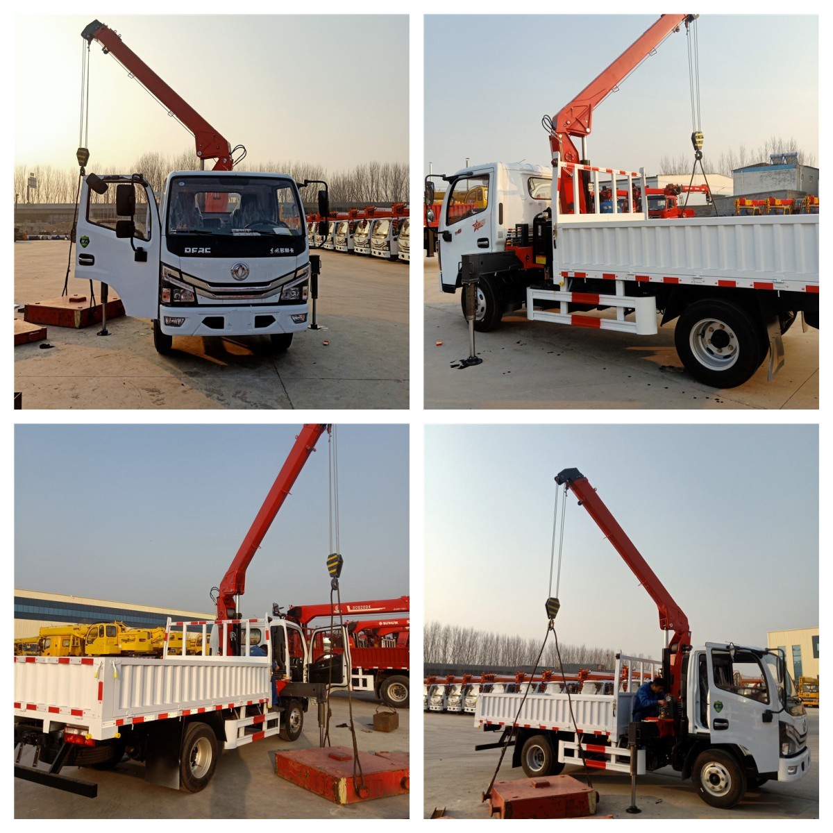 3.2 Ton Dongfeng Truck 4x2 Right Hand Driving Mounted Crane for Municipal Construction and Poor Road Conditions