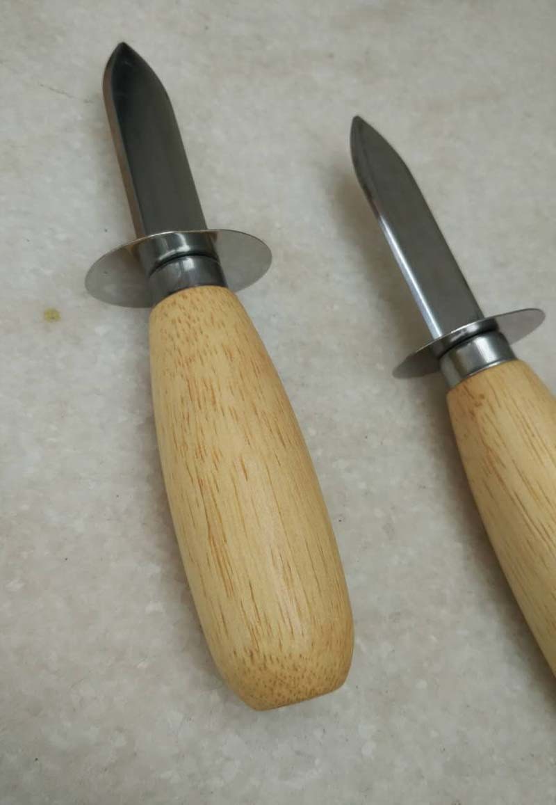 French Oyster Knife With Wooden Handle For Sea Food Shell Opener