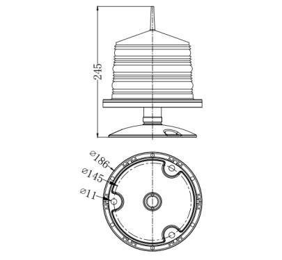 Solar Powered Helipad Elevated Perimeter Light