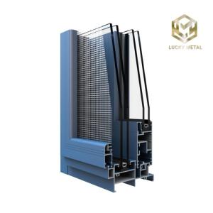 Quality Powder Coated 38mm Sliding Door Frame Profile With Sound Insulation wholesale