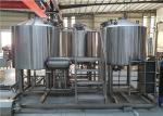 Commercial 60bbl Craft Brewing Equipment Brushed Stainless Steel Surface