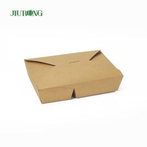 Quality Biodegradable Kraft 1480ml Disposable Paper Food Containers With Lids wholesale